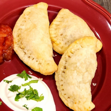 Puff Pastry Black Bean Empanadas are full of black beans, corn and spices in a thick tomato paste and baked inside crispy phyllo dough.