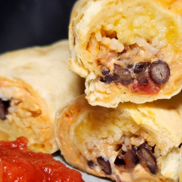Packed with cheese, chicken rice, and black beans, they'll be your new favorite burrito!