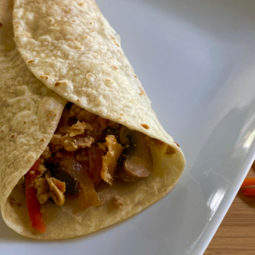 This 20 Minute Moo Shu Vegetable wrap is delicious, it's packed with tons of veggie nutrients and it's on the table in 20 minutes.