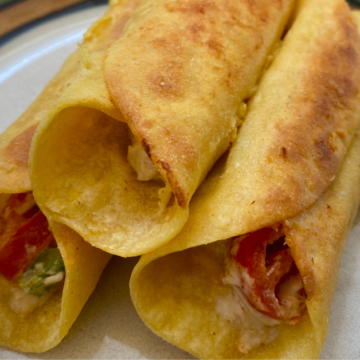 The flavor-packed creamy filling in 30 Minute Cream Cheese Taquitos, is wrapped in a corn tortilla and baked until perfectly crisp.