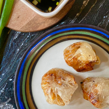 These gluten free wontons (or egg rolls) transform the soft texture of rice paper into crispy perfection once they're baked.