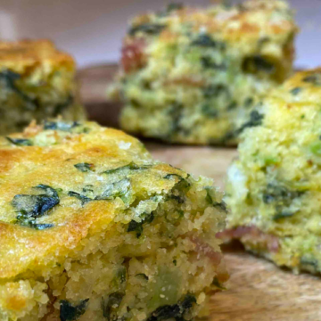 Super moist with a sweet corn flavor and loaded with veggies, crispy bacon, and two kinds of cheese, it's a savory side dish perfect for the holidays