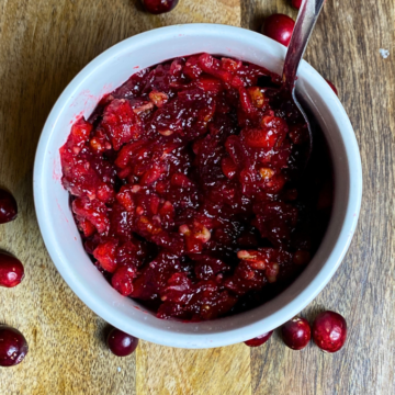 Bursting with fresh cranberries, apples, warms spices and crunchy walnuts