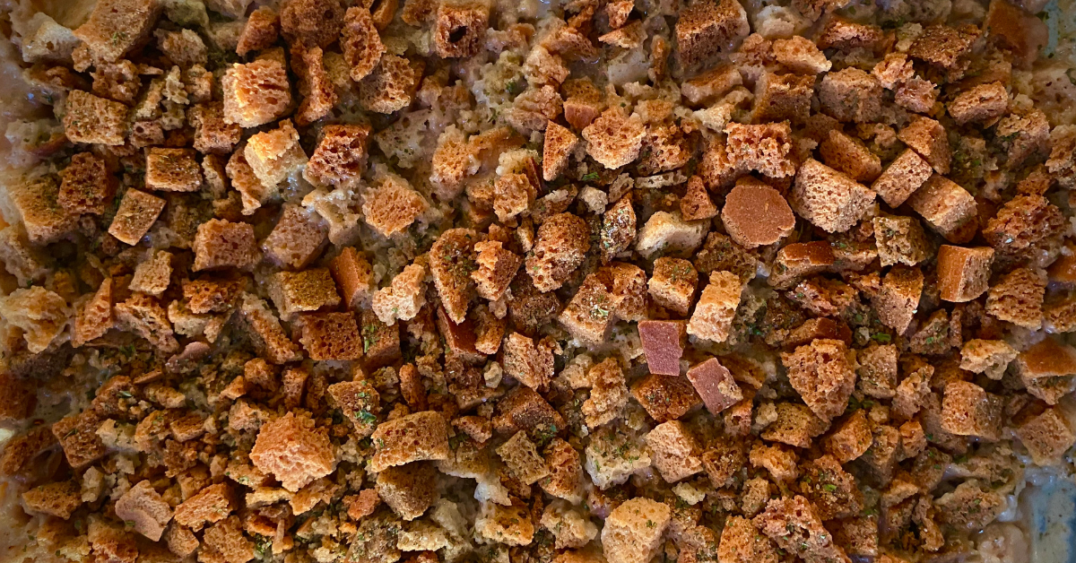 Garnish with any traditional Thanksgiving herb. My favorite is rosemary.