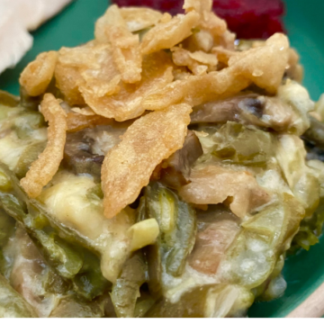This Gluten Free Green Bean Casserole recipe is a delicious twist on a classic Thanksgiving side dish.