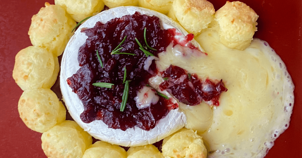 Holiday Baked Brie with Cheese Bread used premade, frozen, latin-inspired bread to make these app quick for easy entertaining.