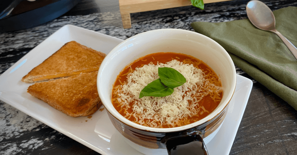Slow Cooker Tomato Parmesan Soup
