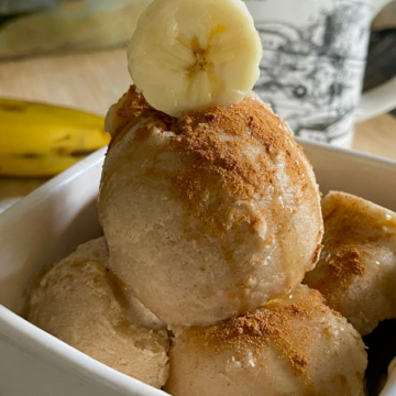 Peanut Butter Banana Breakfast Ice Cream is a heathy and delicious breakfast treat.