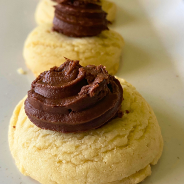  Soft and buttery, and topped with a rich, creamy dark chocolate frosting