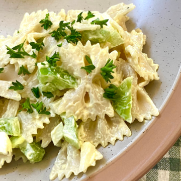 Mom's macaroni (or bow tie pasta) is the ultimate Summer side dish.