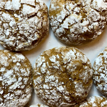 Buttery melt in your mouth texture, and packed with warm pumpkin spices, and rolled in powder sugar for the ultimate fall treat.