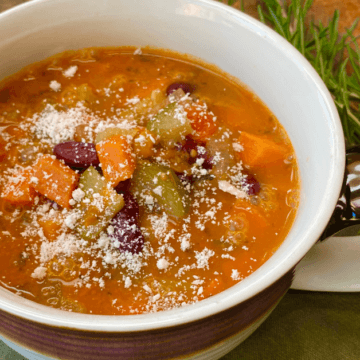 Parmesan Minestrone Soup uses the Parmesan rind to flavor the broth.