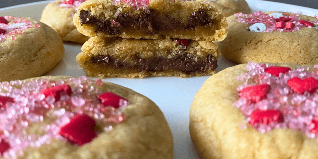 Chocolate Stuffed Valentine Sugar Cookies