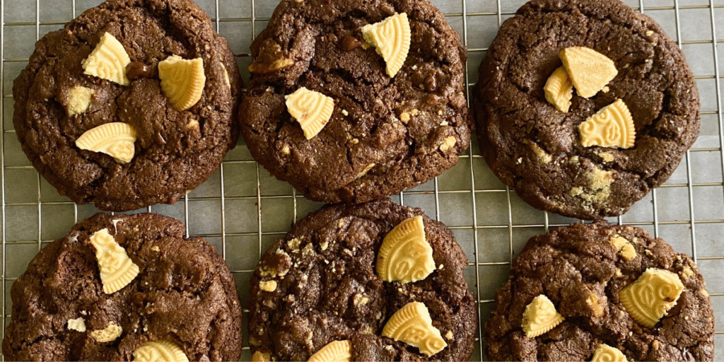 Fudgy Chocolate Cookies with Golden Oreos