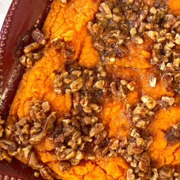 This easy carrot soufflé has the texture of a sweet potato pie but the delicious flavors of a warm and comforting carrot cake.