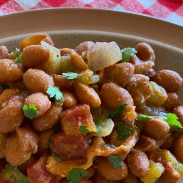 These shortcut charro beans come together in only 30 minutes.