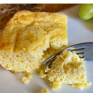 This ricotta egg casserole can be made with ricotta cheese or cottage cheese.