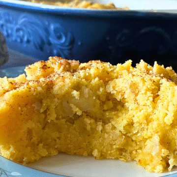 puréed yellow squash, caramelized apples, maple syrup, and creamy cornmeal baked until soft and spoonabl
