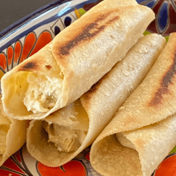 Use candied or regular jalapeños for these jalapeño cream cheese taquitos.
