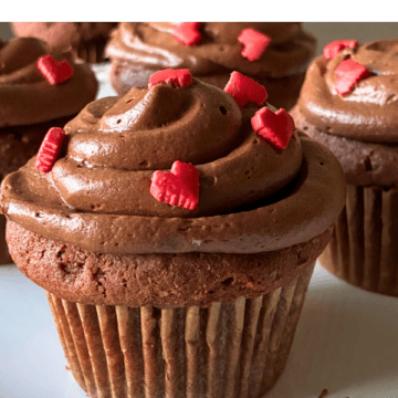 These Double Chocolate Red Velvet Cupcakes are soft, moist, and rich with just the right hint of cocoa and a cream cheese chocolate frosting