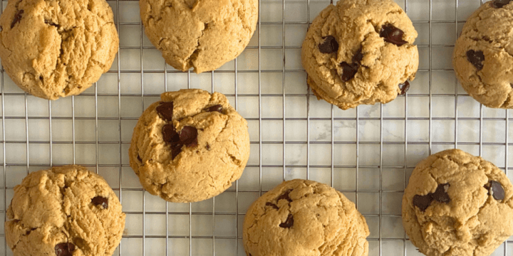 Thick, soft in the center, slightly crisp on the edges, and loaded with melty chocolate.