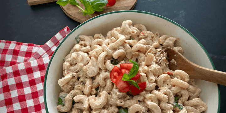 Whipped ricotta pasta salad is made from only a few simple ingredients but the taste is anything but simple.