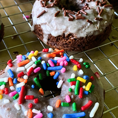 Double Chocolate Zucchini Cake Donuts