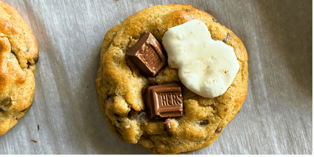 Jumbo S’mores Cookies with Gooey Marshmallow Centers