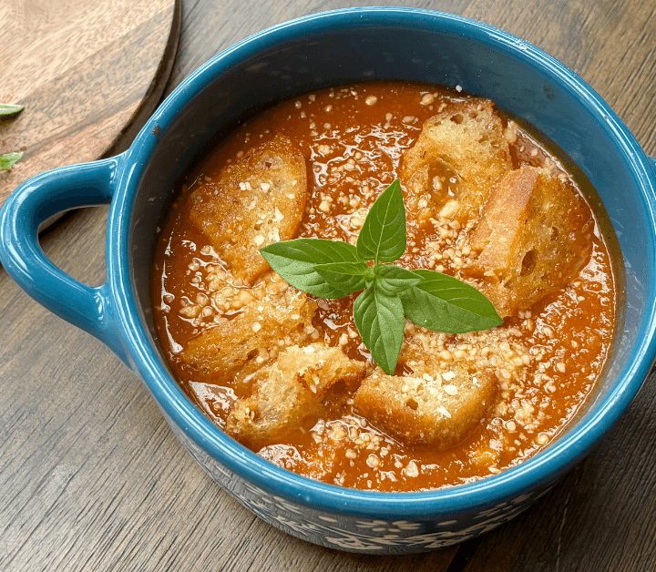 This slow cooker eggplant parmesan has all the flavors of the traditional recipe in a cozy soup.